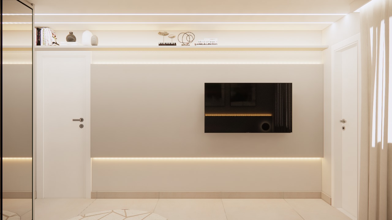 Detalhe da iluminação do apartamento